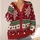 Nordic Snowflake and Evergreen Holiday Motifs for Cozy Winter Layering, Women’s Gift All-over Print Knitted Cardigan - 4