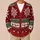 Nordic Snowflake and Evergreen Holiday Motifs for Cozy Winter Layering, Women’s Gift All-over Print Knitted Cardigan - 6