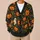 Whimsical Pumpkin Faces For Cozy Autumn Outings And Halloween Gatherings With Friends All-over Print Knitted Cardigan - 6