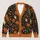 Vintage Halloween Pumpkins, Cats and Bats for Autumn Parties and Casual Layering Style All-over Print Knitted Cardigan - 1