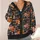 Halloween Pumpkin Witch Hat Floral Autumn Style for Women Cozy Everyday Layering All-over Print Knitted Cardigan - 4