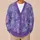 Whimsical Lavender Winter Forest with Pastel Trees for Cozy Snowy Day Layering Outdoors All-over Print Knitted Cardigan - 6