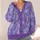 Whimsical Lavender Winter Forest with Pastel Trees for Cozy Snowy Day Layering Outdoors All-over Print Knitted Cardigan - 4
