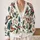 Red Berry Butterfly Holiday Botanical Style for Women’s Winter Layering and Parties All-over Print Knitted Cardigan - 2