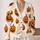 Halloween Pumpkin Faces for Autumn Celebrations and Festive Everyday Layering for Women All-over Print Knitted Cardigan - 2