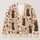 Whimsical Brown Cat Florals for Cozy Autumn Layering and Cottage Style All-over Print Knitted Cardigan - 1