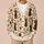 Whimsical Brown Cat Florals for Cozy Autumn Layering and Cottage Style All-over Print Knitted Cardigan - 6
