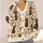 Whimsical Brown Cat Florals for Cozy Autumn Layering and Cottage Style All-over Print Knitted Cardigan - 4