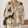 Playful Leashed Dogs for Casual Walks and Everyday Layering, Women’s Relaxed Style All-over Print Knitted Cardigan - 2