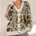 Vintage Skull Floral Butterfly Botanical Style for Casual Everyday Layering Womenswear All-over Print Knitted Cardigan - 4