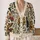 Vintage Skull Floral Butterfly Botanical Style for Casual Everyday Layering Womenswear All-over Print Knitted Cardigan - 2