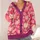 Pink Pumpkin Daisy Harvest for Cozy Autumn Layering, Women’s Casual Everyday Style All-over Print Knitted Cardigan - 4