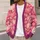 Pink Pumpkin Daisy Harvest for Cozy Autumn Layering, Women’s Casual Everyday Style All-over Print Knitted Cardigan - 5