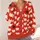 Sheep Meadow Motif for Cozy Weekend Layering and Farmhouse Casual Style for Women All-over Print Knitted Cardigan - 4