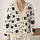 Black Cat and Paw Motifs for Cozy Autumn Layering and Relaxed Women's Everyday Style All-over Print Knitted Cardigan - 2