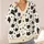 Black Cat and Paw Motifs for Cozy Autumn Layering and Relaxed Women's Everyday Style All-over Print Knitted Cardigan - 4