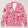 Pink Hearts And Swirls For Valentine Outings And Romantic Everyday Layering Style Wear All-over Print Knitted Cardigan - 1