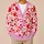 Pink and Red Heart Motif for Valentine Gatherings and Sweet Everyday Layering Style All-over Print Knitted Cardigan - 6