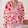 Pink and Red Heart Motif for Valentine Gatherings and Sweet Everyday Layering Style All-over Print Knitted Cardigan - 2