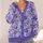 Lavender Violet Floral Blooms for Spring Layering and Relaxed Everyday Style Women All-over Print Knitted Cardigan - 4
