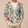 Hand-Drawn Coral Teal Wildflowers for Relaxed Spring Layering and Everyday Casual Style All-over Print Knitted Cardigan - 6