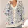 Blue And Lavender Wildflower Bouquet For Everyday Layering, Women's Relaxed Casual Style All-over Print Knitted Cardigan - 4