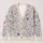 Blue And Lavender Wildflower Bouquet For Everyday Layering, Women's Relaxed Casual Style All-over Print Knitted Cardigan - 1