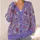 Lavender Berry Botanical Sprigs For Breezy Spring Layering, Women’s Everyday Style All-over Print Knitted Cardigan - 4