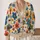 Colorful Floral Blooms for Casual Layering and Everyday Spring Style for Women Year-Round All-over Print Knitted Cardigan - 2