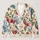 Watercolor Cherries And Blue Garden Flowers For Cozy Autumn Layering Women's Style All-over Print Knitted Cardigan - 1