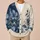 Blue Botanical Blooms For Cozy Autumn Layering And Relaxed Women’s Everyday Style All-over Print Knitted Cardigan - 6
