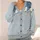 Blue Sheep Winter Motif For Cozy Weekend Layering And Casual Country Style Outfit All-over Print Knitted Cardigan - 4