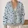Indigo Fish Motif for Relaxed Coastal Layering and Everyday Autumn Style for Women All-over Print Knitted Cardigan - 2