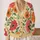 Coral Poppy Garden Blooms for Cozy Autumn Layering and Colorful Women's Everyday Style All-over Print Knitted Cardigan - 2