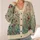 Botanical Wildflower Stems for Autumn Layering and Everyday Cottage Style Women’s Wardrobe All-over Print Knitted Cardigan - 4