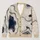 Navy Contour Waves for Relaxed Autumn Layering, Women's Topographic Wardrobe Style All-over Print Knitted Cardigan - 1