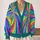 Rainbow Radiant Stripes For Colorful Everyday Layering, Travel, And Weekend Style All-over Print Knitted Cardigan - 2