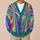 Rainbow Radiant Stripes For Colorful Everyday Layering, Travel, And Weekend Style All-over Print Knitted Cardigan - 6