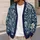 Navy Paisley Floral Boho Style For Everyday Office Travel And Seasonal Layering Wear All-over Print Knitted Cardigan - 5