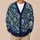 Navy Paisley Floral Boho Style For Everyday Office Travel And Seasonal Layering Wear All-over Print Knitted Cardigan - 6