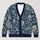 Navy Paisley Floral Boho Style For Everyday Office Travel And Seasonal Layering Wear All-over Print Knitted Cardigan - 1