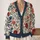Vintage Botanical Blooms and Garden Florals for Everyday Layering and Office Wear All-over Print Knitted Cardigan - 2