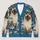 Blue-Eyed Siamese Cats with Ocean Fish for Playful Everyday Layering and Gifting All-over Print Knitted Cardigan - 1