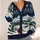 Snowy Red-Coat Walker and Dog Winter Scene for Cozy Casual Holiday Layering Outdoors All-over Print Knitted Cardigan - 4