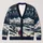 Snowy Red-Coat Walker and Dog Winter Scene for Cozy Casual Holiday Layering Outdoors All-over Print Knitted Cardigan - 1