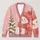 Blush Snowman Winter Scene For Cozy Holiday Layering And Festive Weekend City Strolls All-over Print Knitted Cardigan - 1