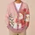 Blush Snowman Winter Scene For Cozy Holiday Layering And Festive Weekend City Strolls All-over Print Knitted Cardigan - 6