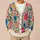 Colorful Floral Garden Blooms for Relaxed Everyday Layering and Weekend Outings All-over Print Knitted Cardigan - 6