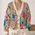 Colorful Floral Garden Blooms for Relaxed Everyday Layering and Weekend Outings All-over Print Knitted Cardigan - 2
