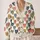 Multicolor Heart Motif For Cozy Everyday Layering And Romantic Fall Weekend Outfits All-over Print Knitted Cardigan - 2